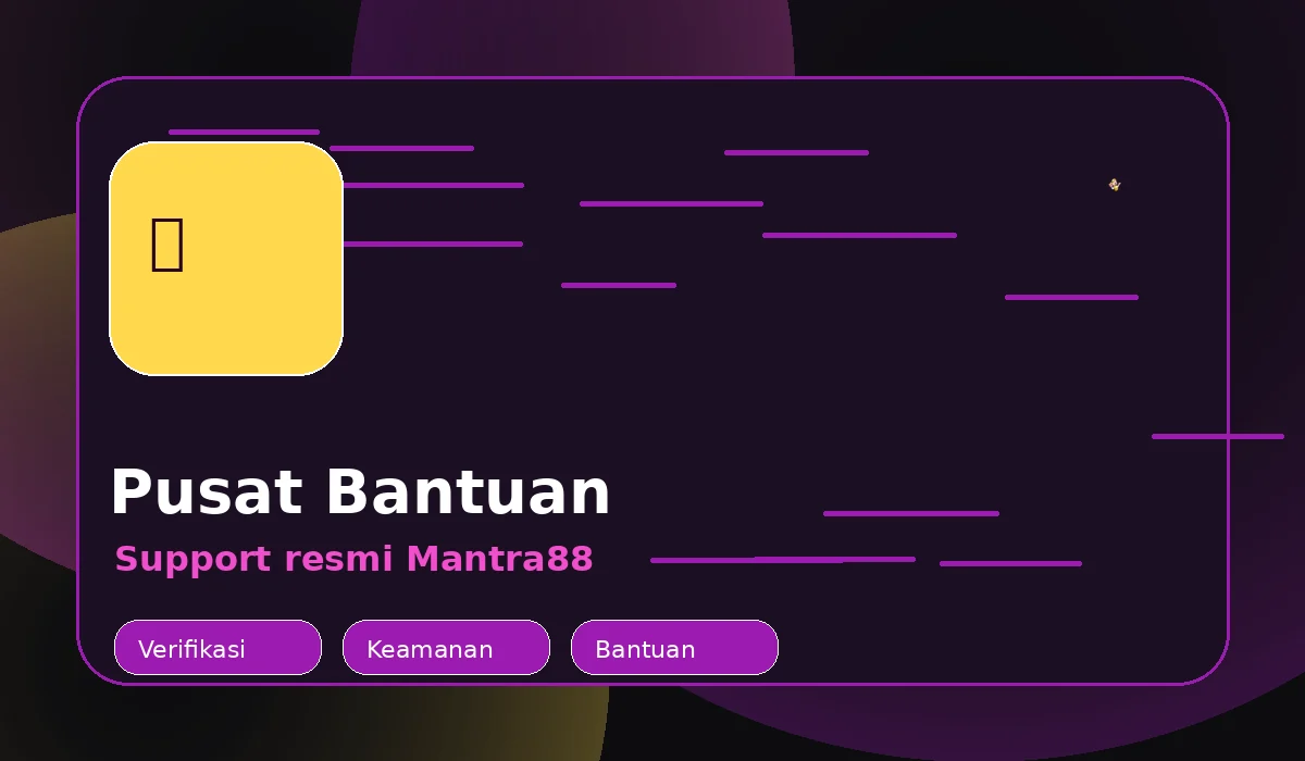 Ilustrasi pusat bantuan Mantra88 dan dukungan pengguna Indonesia